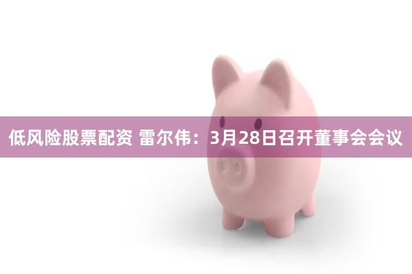 低风险股票配资 雷尔伟：3月28日召开董事会会议