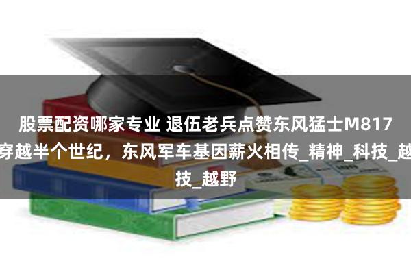 股票配资哪家专业 退伍老兵点赞东风猛士M817！穿越半个世纪，东风军车基因薪火相传_精神_科技_越野