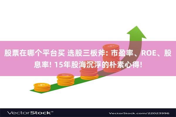 股票在哪个平台买 选股三板斧: 市盈率、ROE、股息率! 15年股海沉浮的朴素心得!