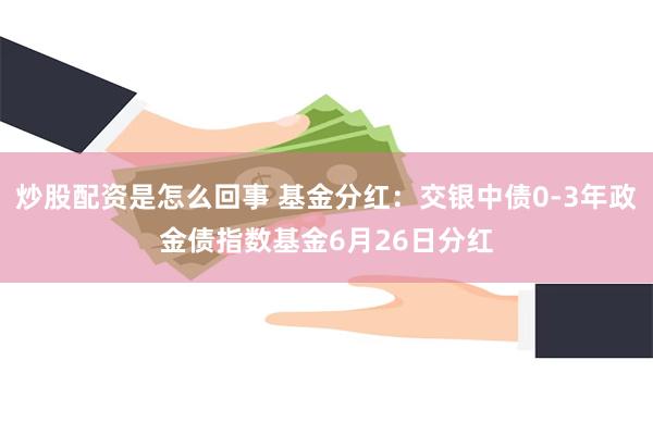炒股配资是怎么回事 基金分红：交银中债0-3年政金债指数基金6月26日分红