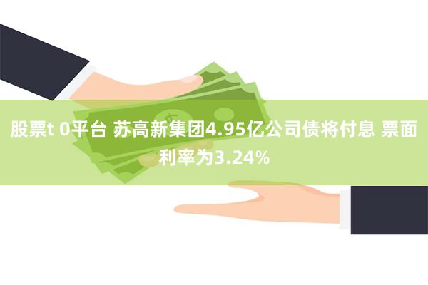 股票t 0平台 苏高新集团4.95亿公司债将付息 票面利率为3.24%